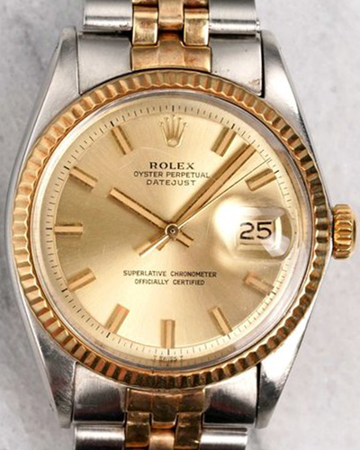 Rolex Datejust "Wide Boy" 36MM Champagne Dial Two-Tone Jubilee Bracelet (1601)