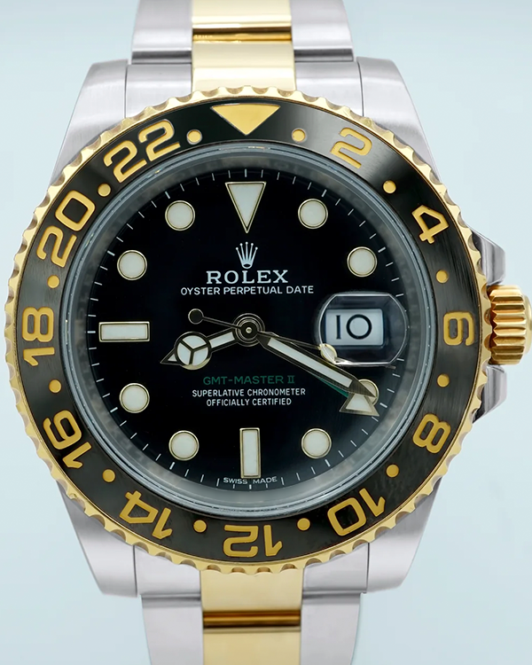 2018 Rolex GMT-Master II 40MM Black Dial Two-Tone Oyster Bracelet (116713LN)