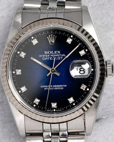 Rolex Datejust 36MM Blue Vignette Dial Jubilee Bracelet (16234)