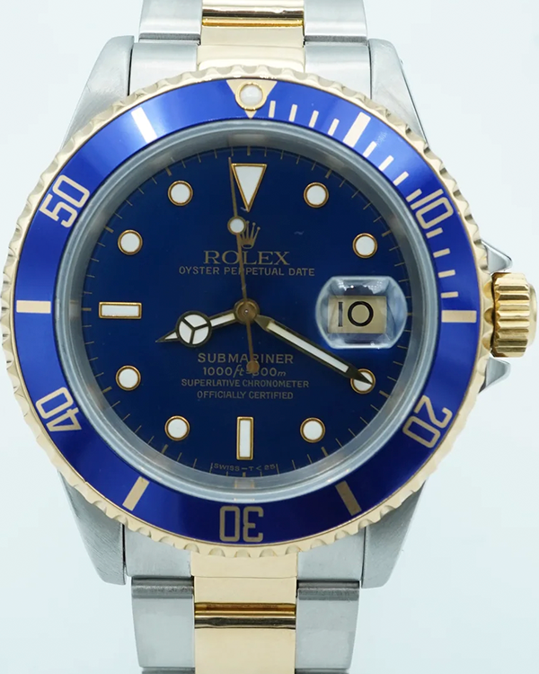 1995 Rolex Submariner Date "Bluesy" 40MM Blue Dial Two-Tone Oyster Bracelet (16613)