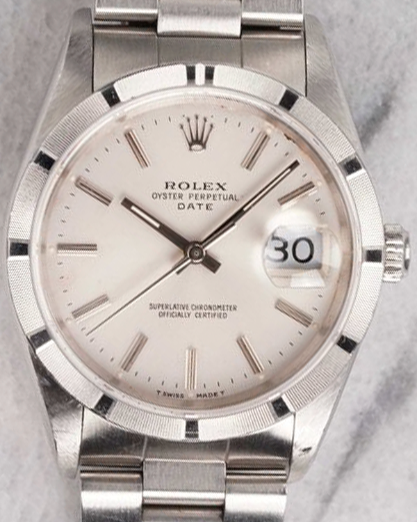 Rolex Oyster Perpetual Date 34MM Silver Dial Oyster Bracelet (15210)