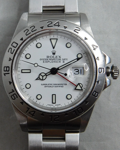 1999 (A serial) Rolex Explorer II "Polar" 40MM White Dial Oyster Bracelet (16570)