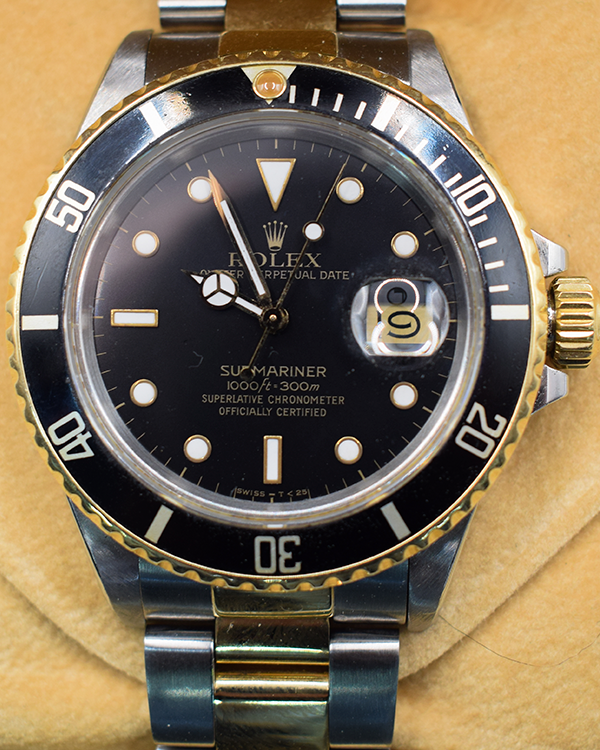 Rolex Submariner Date 40MM Black Dial Two-Tone Oyster Bracelet (16803)