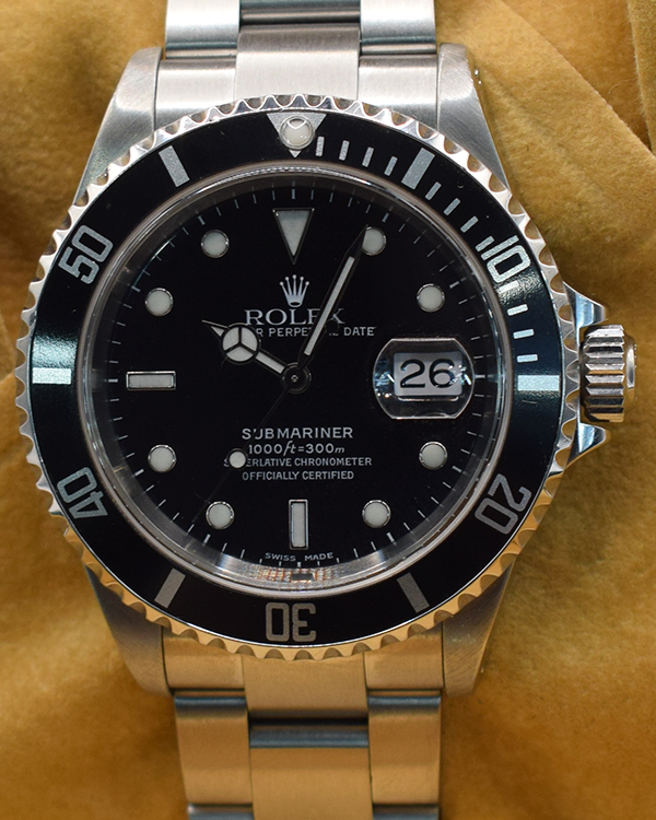 Rolex Submariner Date 40MM Black Dial Steel Bracelet (16610)