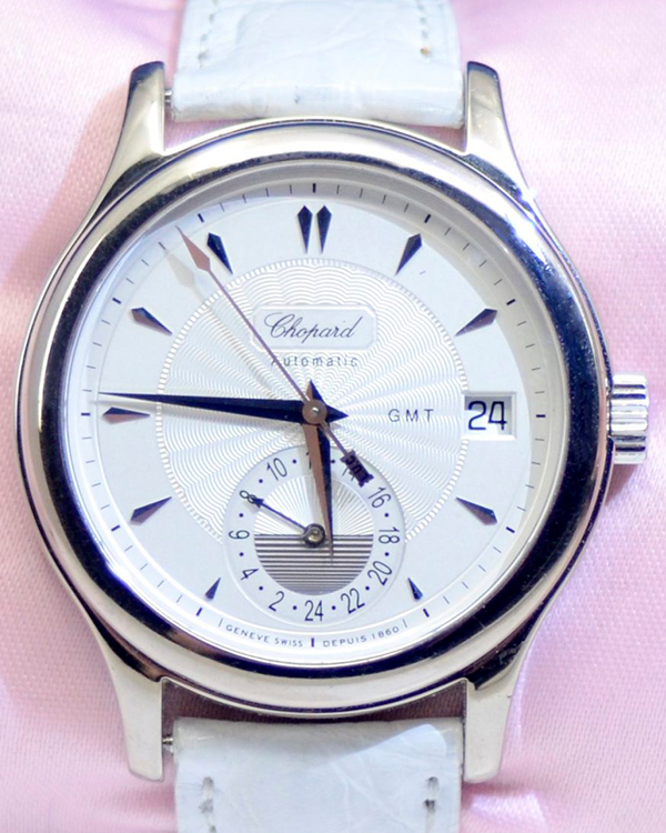 Chopard L.U.C. GMT L.E. 38MM Silver Dial Leather Strap (16/1867)