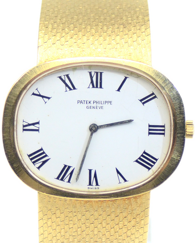 1977 Patek Philippe Golden Ellipse 34MM White Dial Yellow Gold Bracelet (3583/1)