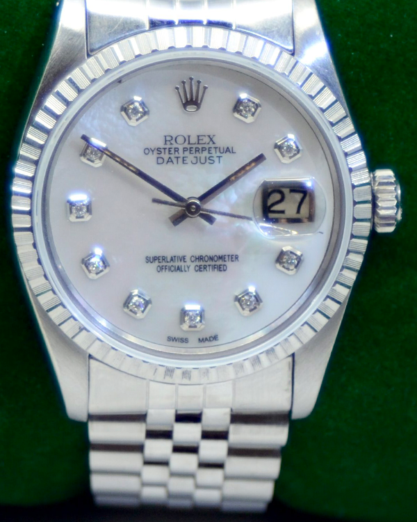 Rolex Datejust 36MM Aftermarket Mother of Pearl Dial Jubilee Bracelet (16030)