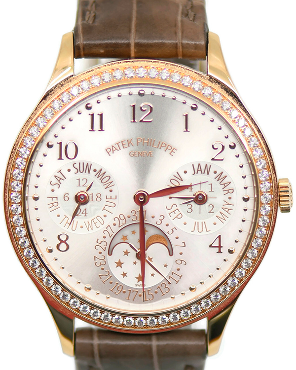2023 Patek Philippe Perpetual Calendar Grand Complications 35.1MM White Dial Leather Strap (7140R-001)