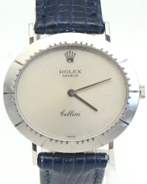 1974 Rolex Cellini 32.5MM Silver Dial Aftermarket Leather Strap (4083)