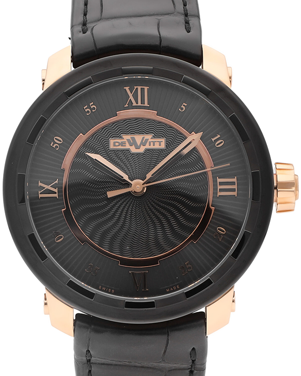 DeWitt Twenty-8-Eight Limited Edition 43MM Black Dial Leather Strap (T8.AU.011)