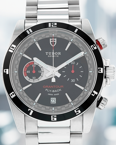 Tudor Grantour Chrono Fly-back 42MM Black Dial Steel Bracelet (20550N)
