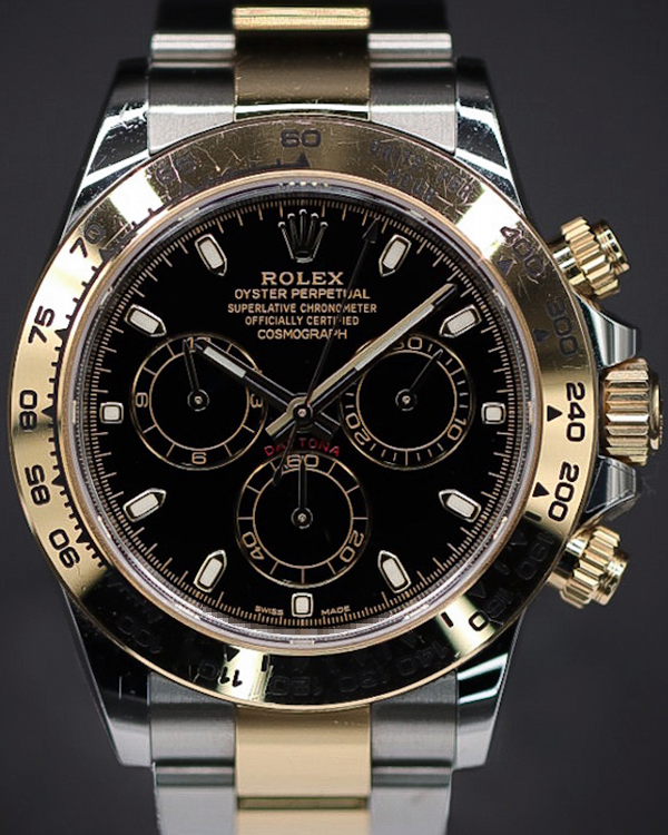 2021 Rolex Cosmograph Daytona 40MM Black Dial Two-Tone Oyster Bracelet (116503)