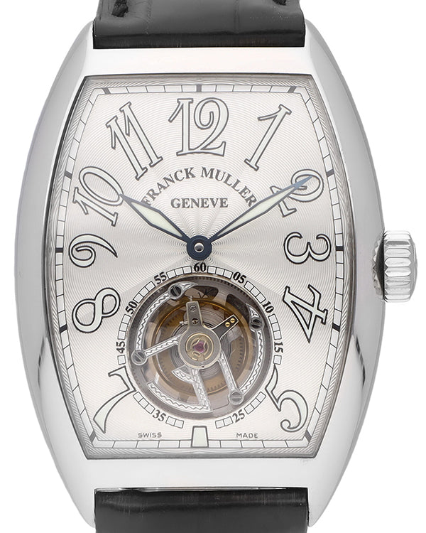 Franck Muller Cintree Curvex Master Imperial 42MM Silver Dial Leather Strap (7851T)