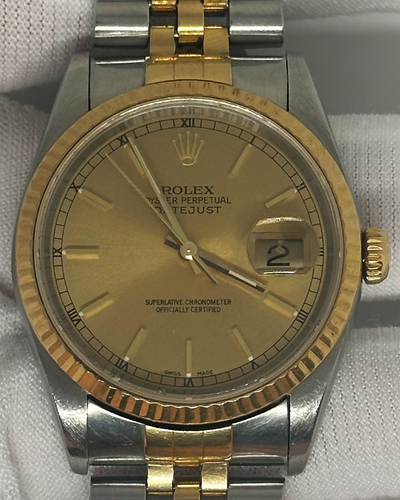 Rolex Datejust 36MM Champagne Dial Two-Tone Jubilee Bracelet (16233)