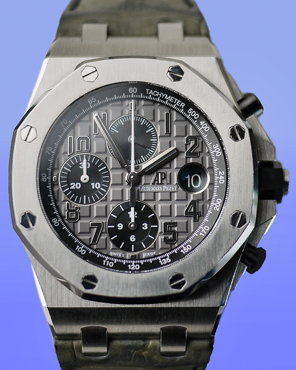 Audemars Piguet Royal Oak Offshore "Elephant" 42MM Grey Dial Leather Strap (26470ST.OO.A104CR.01)