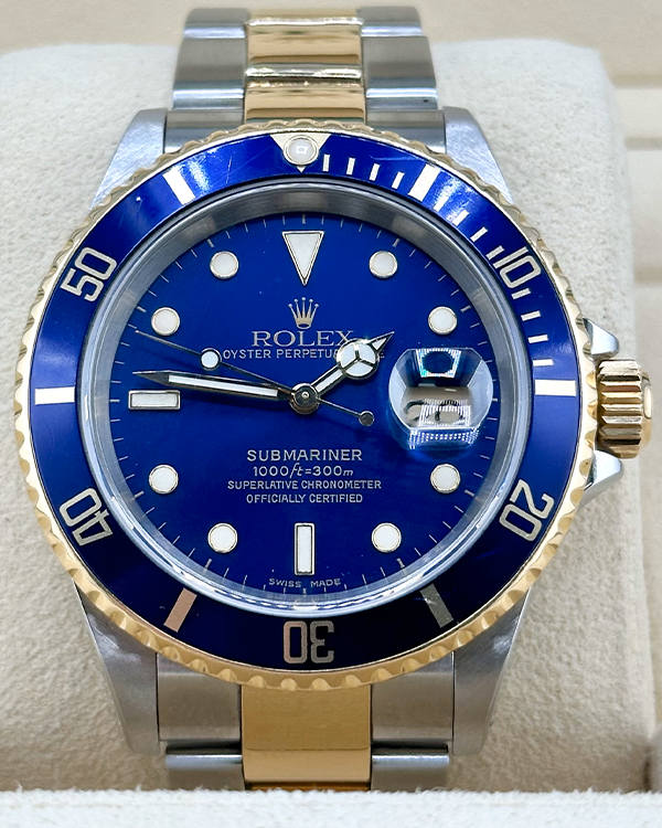 Rolex Submariner Date "Bluesy" 40MM Blue Dial Two-Tone Bracelet (16613)