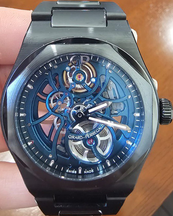 2020 Girard Perregaux Laureato Skeleton Earth to Sky Ceramic Blue