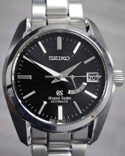 2010 Grand Seiko Heritage 39MM Black Dial Steel Bracelet (SBGL005)