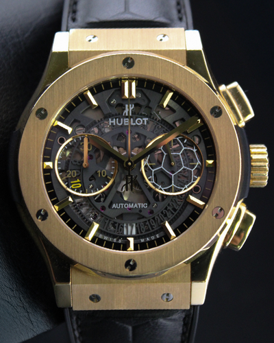 Hublot Classic Fusion Aerofusion "Pelé" L.E. 45MM Skeleton Dial Leather Strap (525.VX.0179.VR.PEL14)