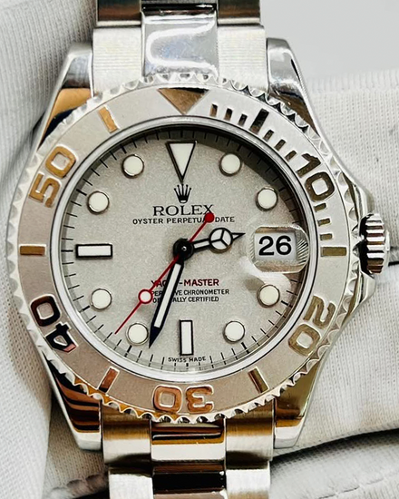 Rolex Yacht-Master 35MM Silver Dial Oyster Bracelet (168622)