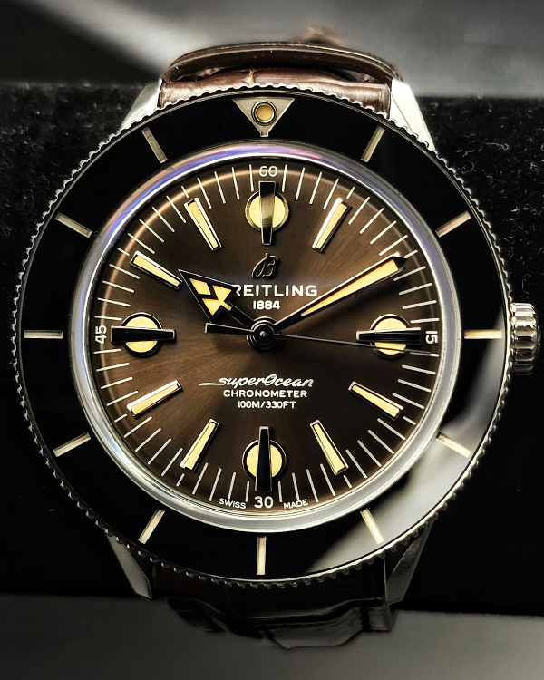2022 Breitling Superocean Heritage "'57 Outerknown" 42MM Brown Dial Leather Strap (A103703A1Q1W1)