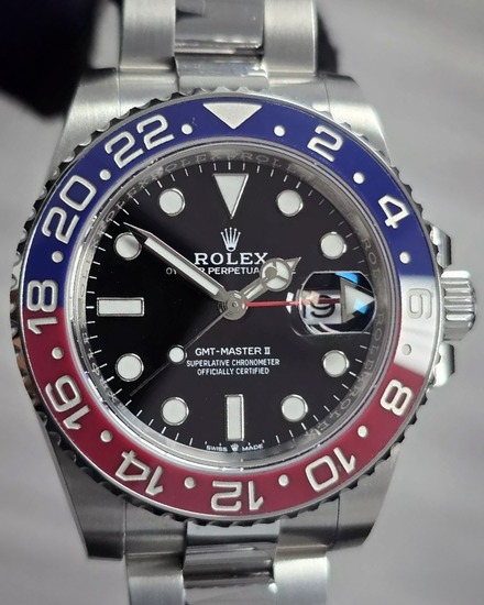 2023 Rolex GMT-Master II "Pepsi" 40MM Black Dial Oyster Bracelet (126710BLRO)