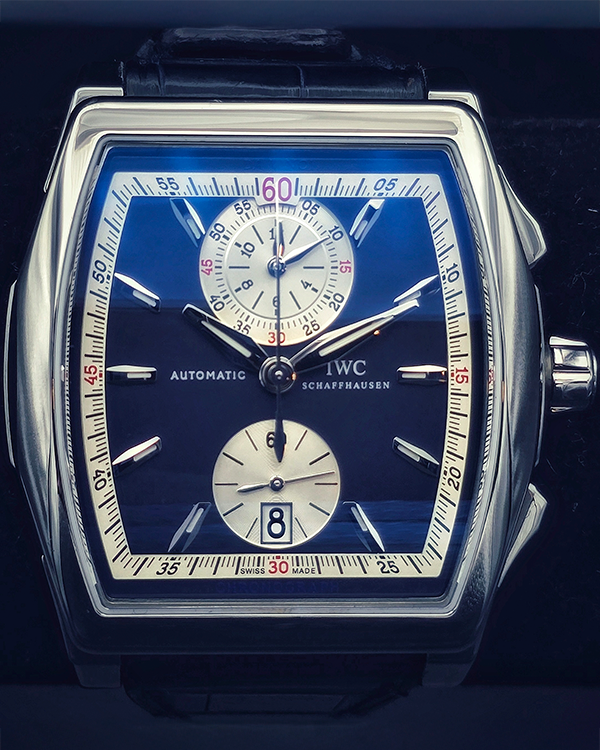 IWC Schaffhausen Da Vinci Chronograph L.E. 43MM Blue Dial Leather Strap (IW376404)
