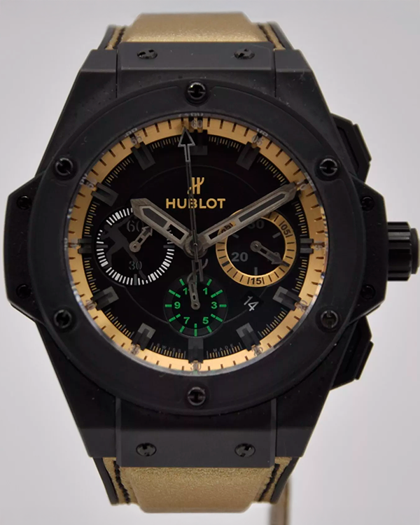 Hublot King Power Usain Bolt 48MM Black Dial Leather Strap (703.CI.1129.NR.USB12)