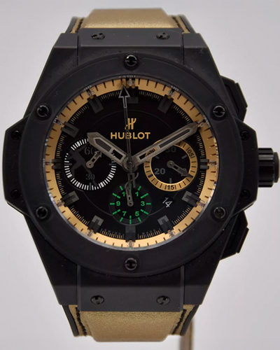 Hublot King Power Usain Bolt 48MM Black Dial Leather Strap (703.CI.1129.NR.USB12)