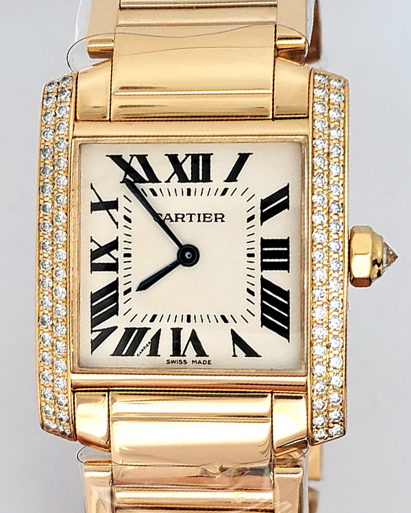 Cartier Tank Française 25MM Quartz Silver Dial Yellow Gold Bracelet (W50003N2)
