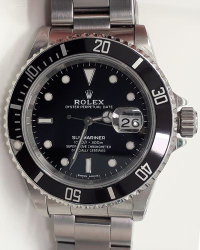 Rolex Submariner Date 40MM Black Dial Steel Bracelet (16610)