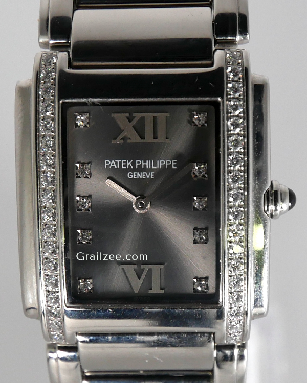 Patek Philippe Twenty-4 25x30MM Quartz Grey Dial Steel Bracelet (4910/10A-010)