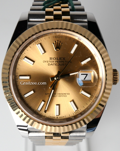 2023 Rolex Datejust 41MM Champagne Dial Two-Tone Jubilee Bracelet (126333)