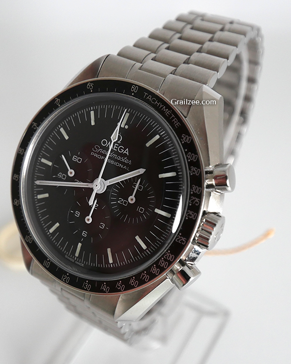 Omega Speedmaster Professional Moonwatch 42MM Black Dial Steel Bracele ...