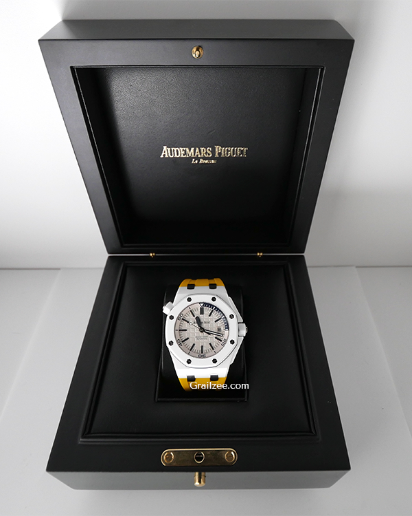 2014 Audemars Piguet Royal Oak Offshore Diver 42MM White Dial Rubber S ...