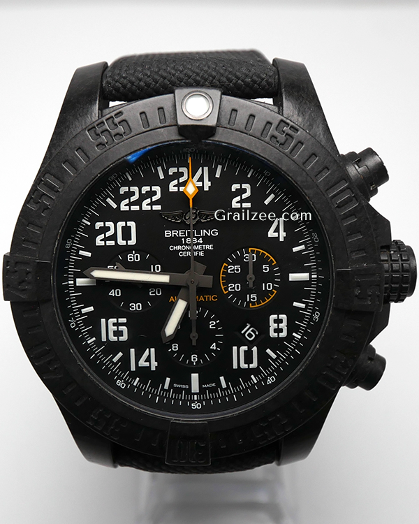 Breitling Avenger "Hurricane" 50MM Black Dial Textile Strap (XB1210)