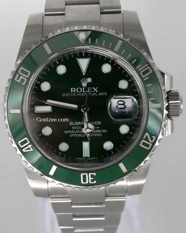 2016 Rolex Submariner Date "Hulk" 40MM Green Dial Oyster Bracelet (116610LV)