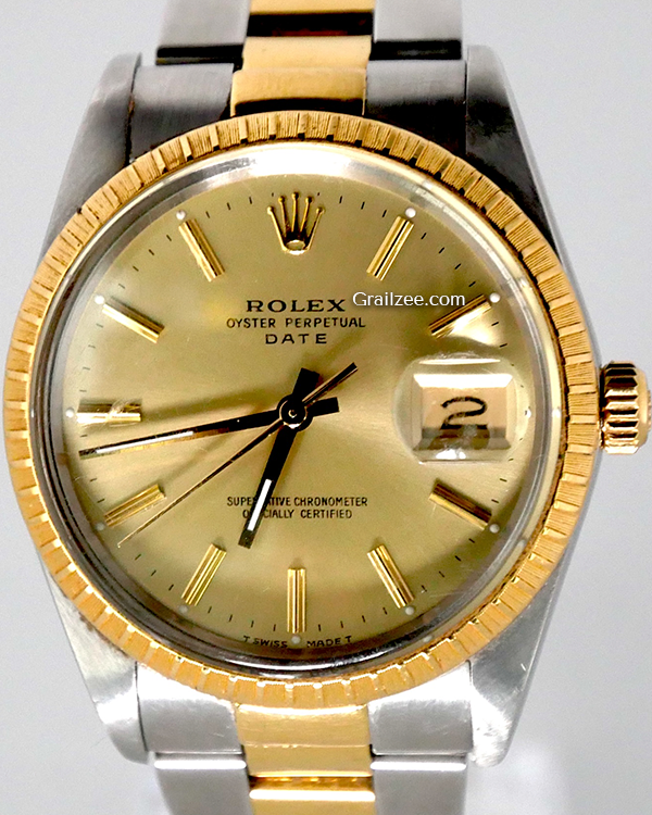 Rolex Datejust Turn-O-Graph 36MM Champagne Dial Two-Tone Bracelet (16253)