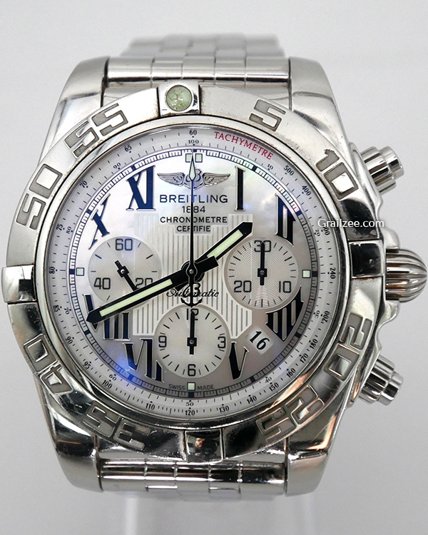 Breitling Chronomat 44MM Silver Dial Steel Bracelet (AB0110)