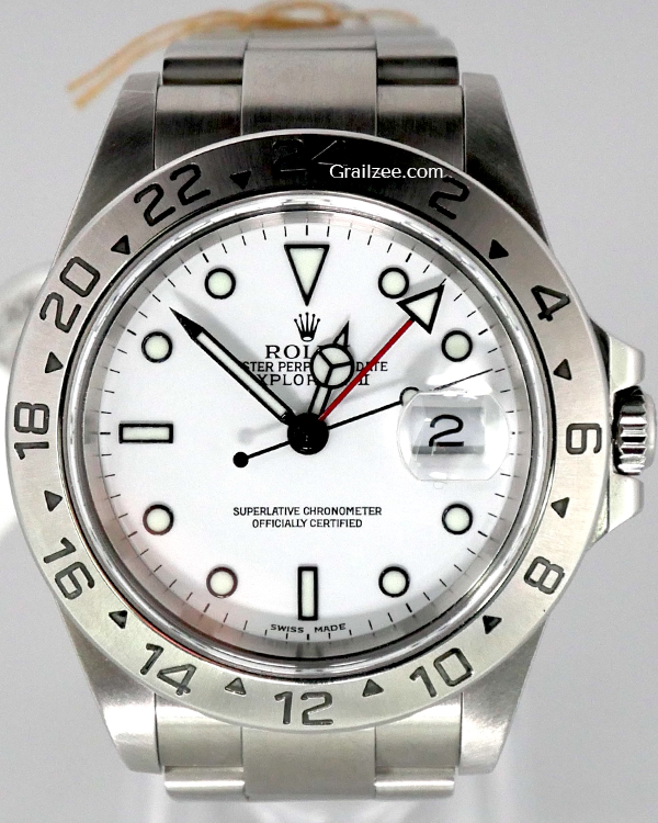 Rolex Explorer II "Polar" 40MM White Dial Steel Bracelet (16570)