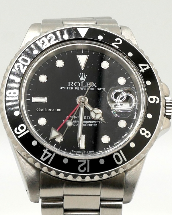 Rolex GMT-Master 40MM Black Dial Steel Bracelet (16710)