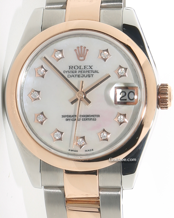 2011 Rolex Datejust 31MM Mother Of Pearl Dial Two-Tone Oyster Bracelet (178241)