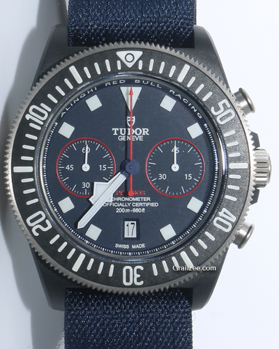 2024 Tudor Pelagos FXD Chronograph "Alinghi Red Bull Racing" 43MM Blue Dial Textile Strap (25807KN)