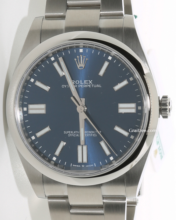 2024 Rolex Oyster Perpetual 41MM Blue Dial Oyster Bracelet (124300)