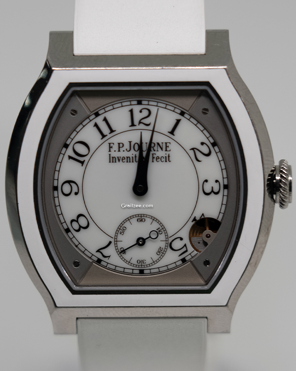 F.P Journe Élégante 40x35MM White Dial Rubber Strap (EL TI 40 D WH)