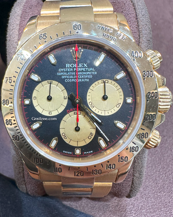 Rolex Cosmograph Daytona "Paul Newman" 40MM Black Dial Yellow Gold Bracelet (116528)