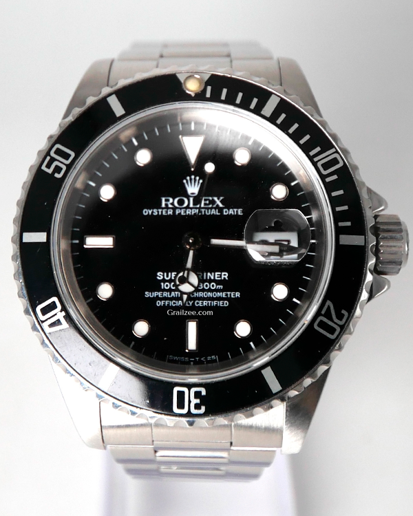 Rolex Submariner Date 40MM Black Dial Steel Bracelet (16610)