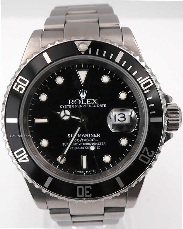 Rolex Submariner Date 40MM Black Dial Oyster Bracelet (16610)