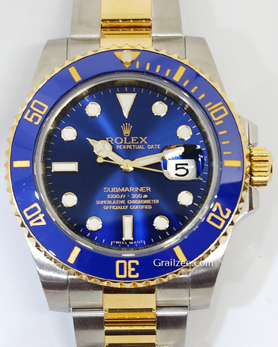 2016 Rolex Submariner Date "Bluesy" 40MM Blue Dial Two-Tone Oyster Bracelet (116613LB)