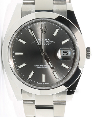 2024 Rolex Datejust 41MM Grey Dial Oyster Bracelet (126300)